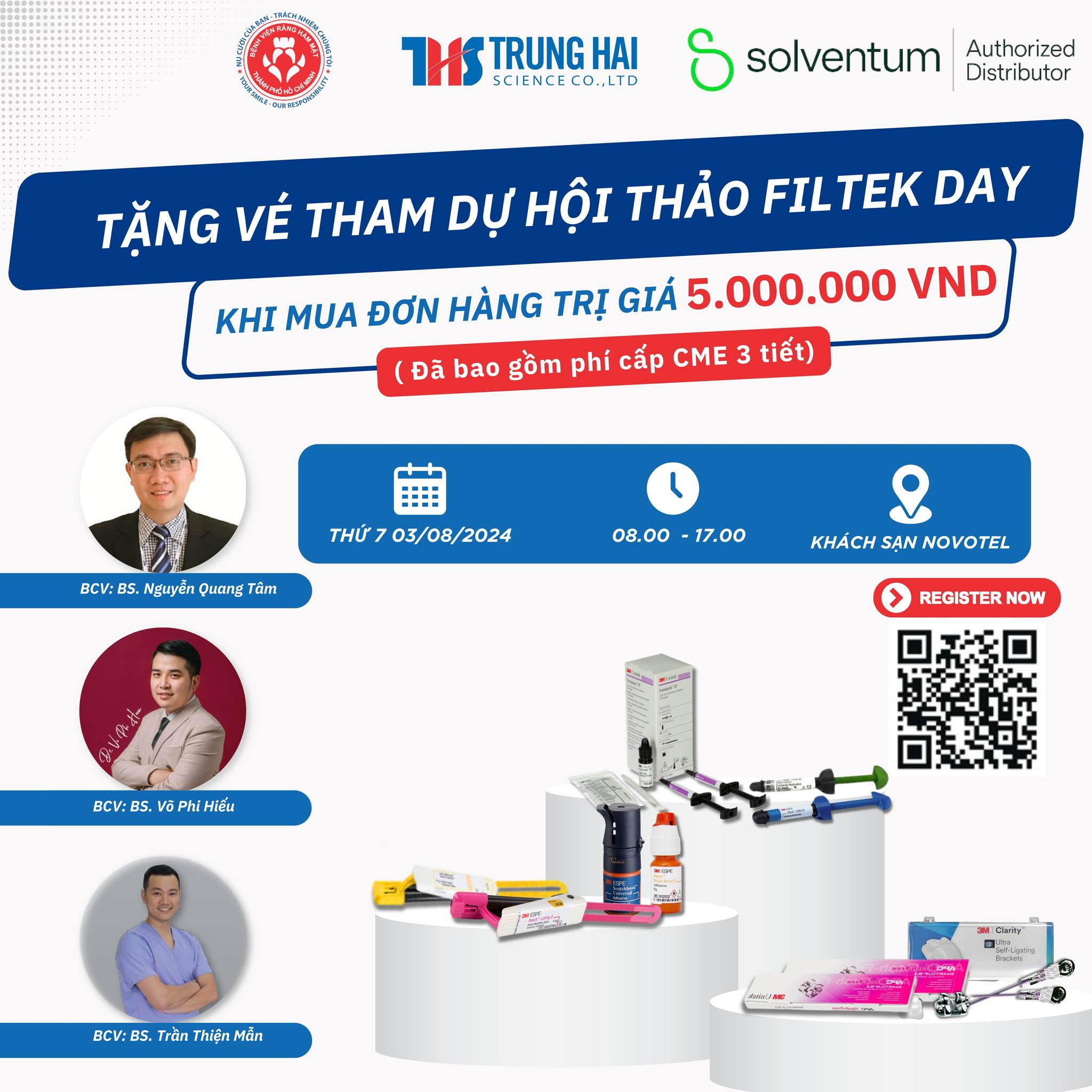 Tặng vé tham dự hội thảo khi mua đơn hàng trị giá 5.000.000 VND.